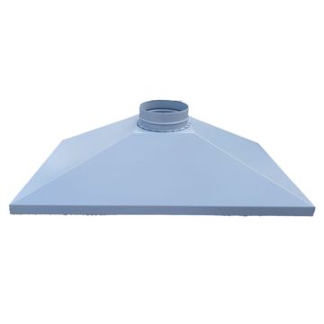 HÔTTE BARBECUE AVALOIR POUR CHEMINEE FOYER EN ACIER NOIR L 150 XP 80 XH 35 CM SORTIE FUMÉES 25 CM