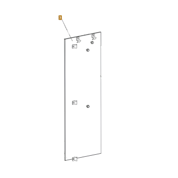 VETRO PORTA INTERNO ORIGINALE Nobis per Stufa H 17 Light