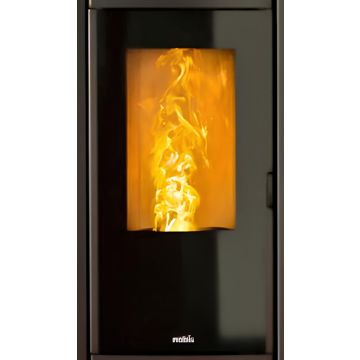 VETRO SERIGRAFATO PORTA CURVO ORIGINALE Nobis per Stufa H 14 Shape - H 20 Shape