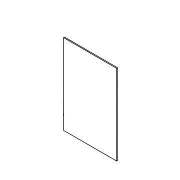 VETRO CERAMICO 4x346x229mm BFM ORIGINALE Klover per Stufa Bi Fire Mid