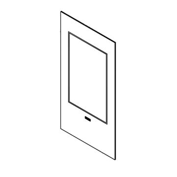 VETRO CERAMICO SERIG. KLO. 4x334x624,5mm BRA / DA lato pellet ORIGINALE Klover per Stufa Dual Air