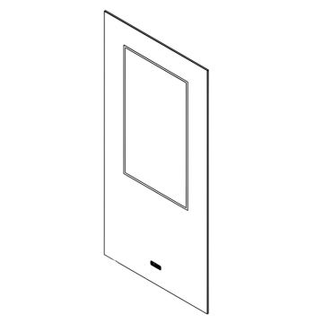 VETRO CERAMICO SERIGRAFATO 4x334x682 mm DSA ORIGINALE Klover per Stufa Diva Slim Air - Astra