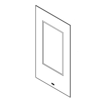 VETRO CERAMICO SERIGRAFATO 4x436x783mm DV3000 ORIGINALE Klover per Stufa Diva 3000