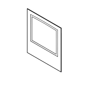 VETRO CERAMICO SERIG. 4x393x441mm FORNO ALT110 ORIGINALE Klover per Termocucina Altea