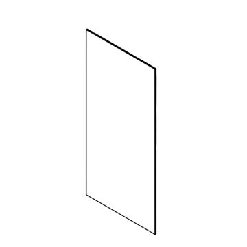 VETRO CERAMICO INTERNO 4X257X439 HSP120 ORIGINALE Klover per Stufa Thermosuper 120