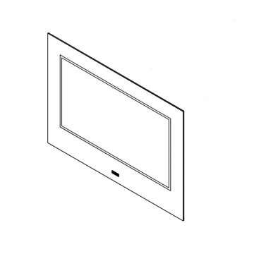 VETRO CERAMICO SERIGRAFATO 4x634x444mm STB650 ORIGINALE Klover per Stufa Venus 110