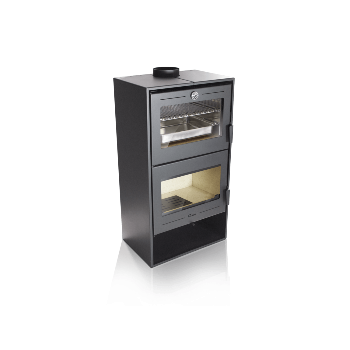 Stufa a legna con forno Lacunza modello Altea