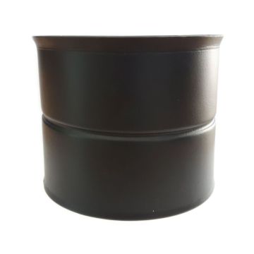 Adattatore da tubo smaltato nero 2 mm per interno / tubo inox monoparete per stufa