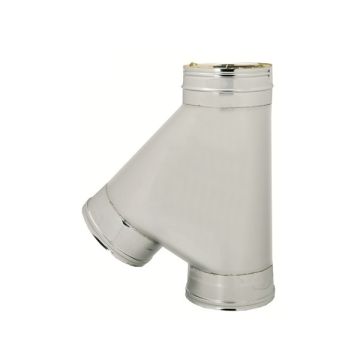 Braga raccordo 135° acciaio inox doppiaparete diam. int. 130 / est. 180