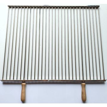 Graticola in acciaio inox per barbecue-L 69 x P 57,5 cm