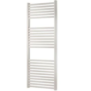 Scaldasalviette, termoarredo curvo colore bianco ral 9010 misure 80,3 x 50 cm