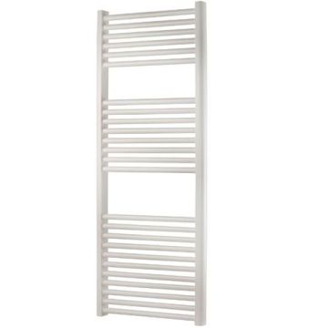 Scaldasalviette, termoarredo curvo colore bianco ral 9010 misure 142 x 55 cm