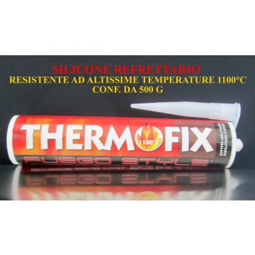 Adesivo refrattario 1100° silicone alta temperatura per guarnizione termica 310 ML