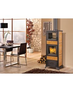 Stufa a legna con forno Italiana Camini modello Dafne forno